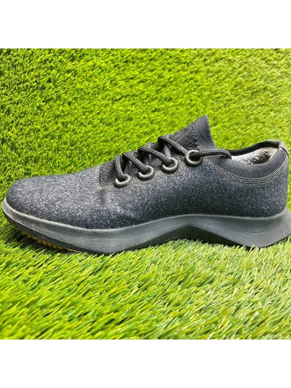 Allbirds Wool Dasher 2 Mens Size 10 Triple Black Athletic Running Shoes Sneakers